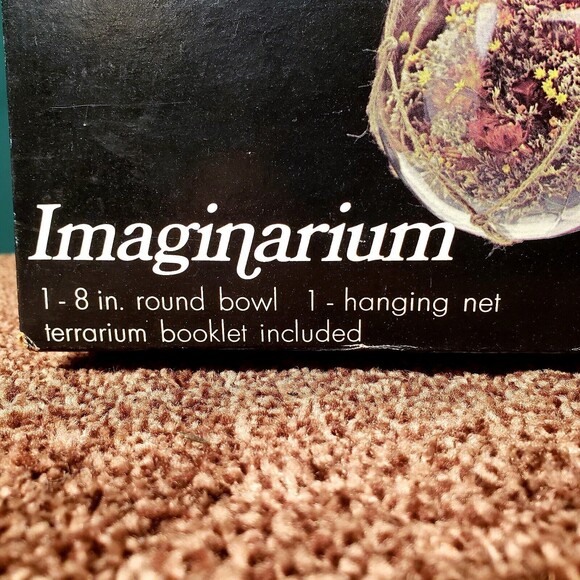 VTG Anchor Hocking Imaginarium 8" Round Bowl Hanging Macramé Net Terrarium NOS - Picture 2 of 7